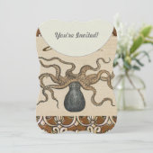 タコクラーケンヴィンテージイラストレーション 招待状 (スタンド正面)