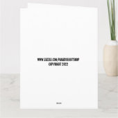 タコクリスマスサンタユーモアグリーティングカード カード (裏面)