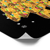 タコクリスマスツリークリスマスPJタコスメキシコ ポスター (角)