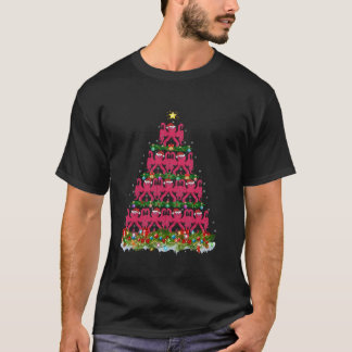タコクリスマスツリーライトデコレーションサンタタコ Tシャツ