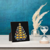 タコクリスマスツリー – おもしろいグルメホリデーフード フォトプラーク (インサイチュ)