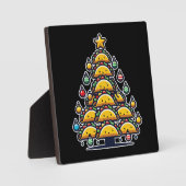 タコクリスマスツリー – おもしろいグルメホリデーフード フォトプラーク (正面)