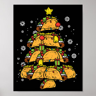 タコクリスマスツリー クリスマス メキシカン料理 ポスター