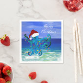 タコクリスマスホリデーパーティー紙ナプキン スタンダードカクテルナプキン (インサイチュ)