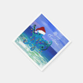 タコクリスマスホリデーパーティー紙ナプキン スタンダードカクテルナプキン (角)