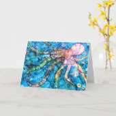 タコグリーティングカード カード (黄色い花)