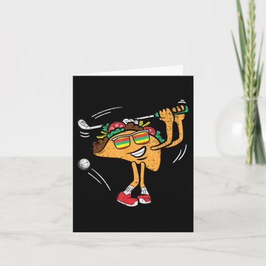 タコゴルフプレーヤーCinco De Mayoメキシコゴルファー食品 カード (正面)