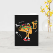 タコゴルフプレーヤーCinco De Mayoメキシコゴルファー食品 カード (黄色い花)