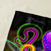 タコサイケデリック発光 ビーチタオル (インサイチュ)