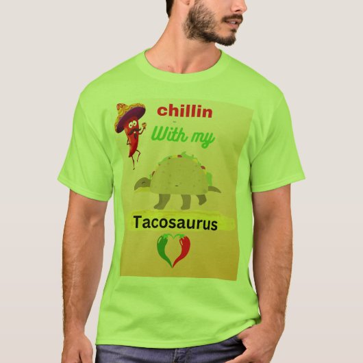 タコサウルスとくつろぎタイム Tシャツ (正面)