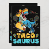 タコサウルスシャツキッドタコチンコデマヨキッドジノサ 招待状 (正面/裏面)