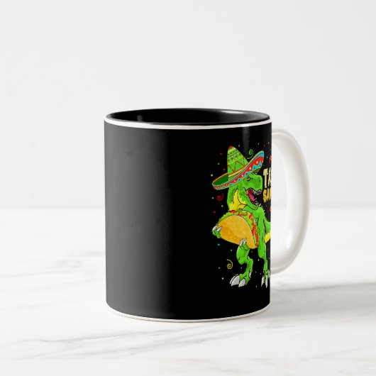 タコサウルスシャツタコチンコデマヨキッズボーイズディノ ツートーンマグカップ (正面右)