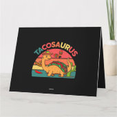 タコサウルスシャツトドラーキッズタコおもしろい恐竜 カード (裏面)