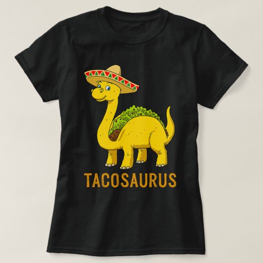 タコサウルス恐竜Cinco De Mayo Mexican Fie Tシャツ (デザイン正面)