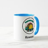 タコサウルス トリケラトプス 面白い漫画 マグカップ (正面右)