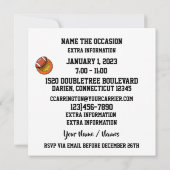 タコサッカーゲームデイ招待状 招待状 (裏面)