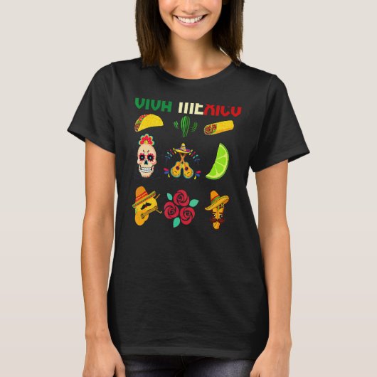 タコサボシンコデマヨフィエスタカミサ5 Viva Me Tシャツ (正面)