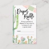 タコサボフィエスタテーマのおむつラッフルインサート 名刺 (正面)