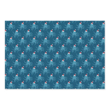 タコサンタハットブルーホリデーアニマルクリスマス