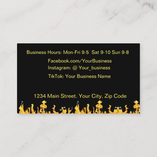 タコサービスの名刺 名刺 (裏面)