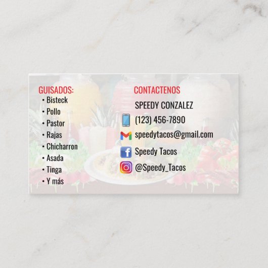 タコサービス名刺 名刺 (裏面)