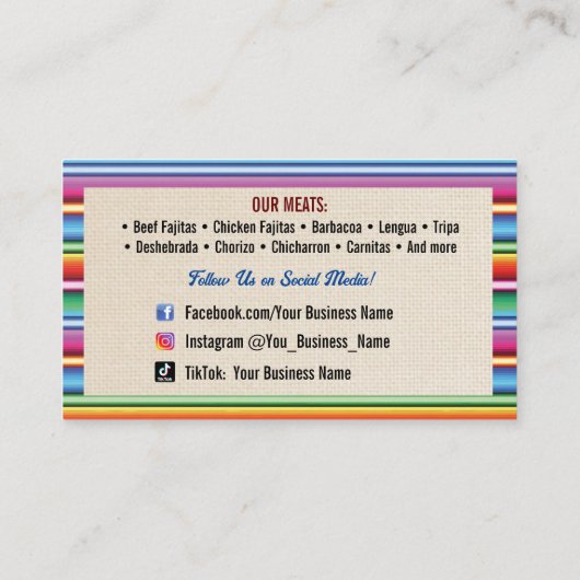 タコサービス名刺 名刺 (裏面)