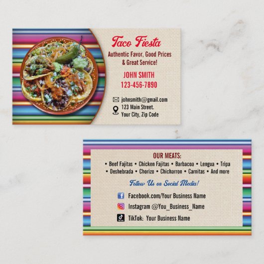 タコサービス名刺 名刺 (正面/裏面)