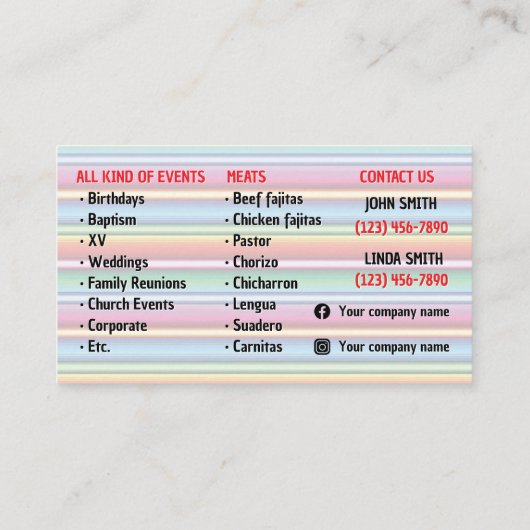 タコサービス名刺 名刺 (裏面)