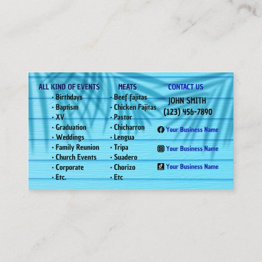 タコサービス名刺 名刺 (裏面)