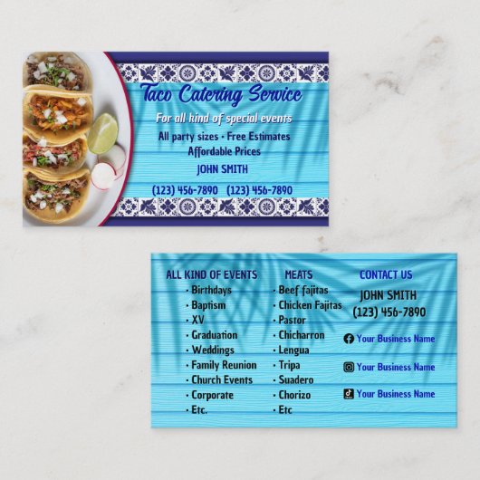 タコサービス名刺 名刺 (正面/裏面)