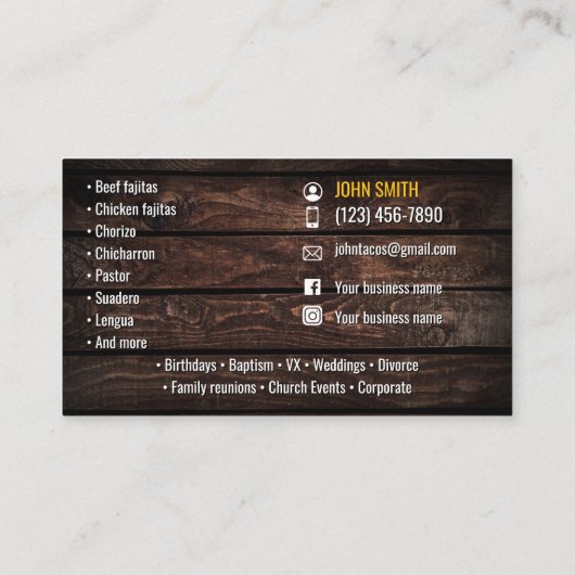 タコサービス名刺 名刺 (裏面)