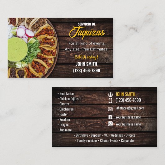 タコサービス名刺 名刺 (正面/裏面)