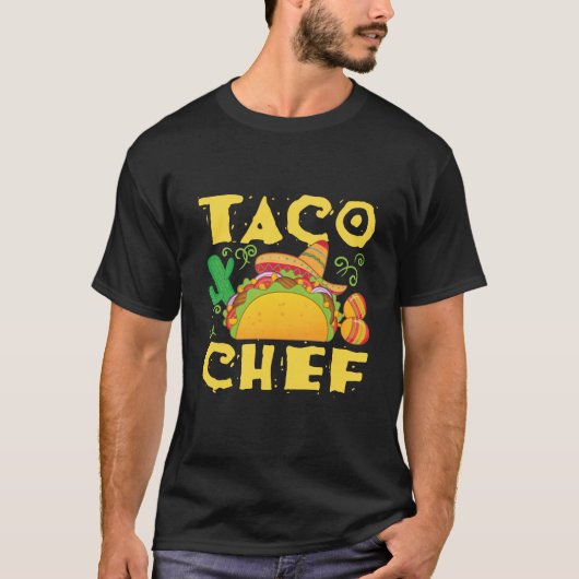 タコシェフメキシコ料理調理師 Tシャツ (正面)