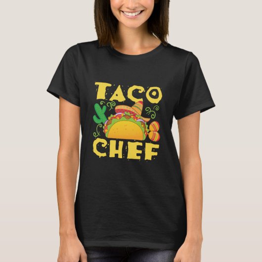タコシェフメキシコ料理調理師 Tシャツ (正面)