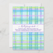 タコシーホースヒトデビーチパープルベビーシャワー (裏面)