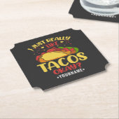 タコスおもしろいことわざ私は本当にタコスが好き ペーパーコースター (アングル)