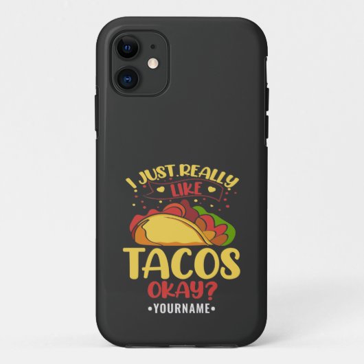 タコスおもしろいことわざ私は本当にタコスが好き Case-Mate iPhoneケース (裏面)