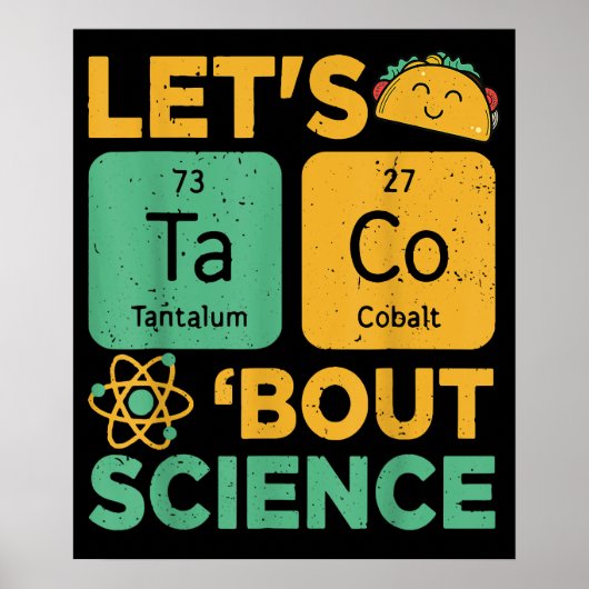 タコスおもしろいに科学先生科学者を紹介 ポスター (正面)