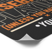 タコスおもしろいを持っていない限りゲームの日は邪魔しない ポスター (角)