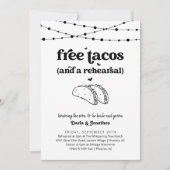 タコスおもしろいズ結婚リハーサルディナー招待状 招待状 (正面)