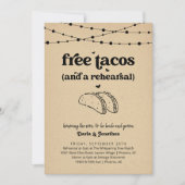 タコスおもしろいズ結婚リハーサルディナー招待状 招待状 (正面)