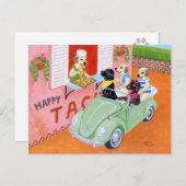 タコスおもしろいラブラドール ポストカード (正面/裏面)