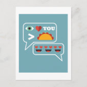 タコスおもしろい絵文字文字より愛し話て ポストカード (正面)