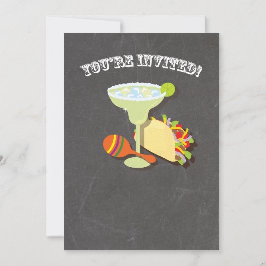 タコスおよびテキーラの夏のパーティの招待状 招待状 (裏面)