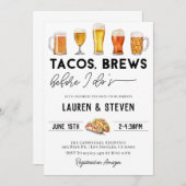 タコスがブリーズ前のブライダルシャワー 招待状 (正面/裏面)