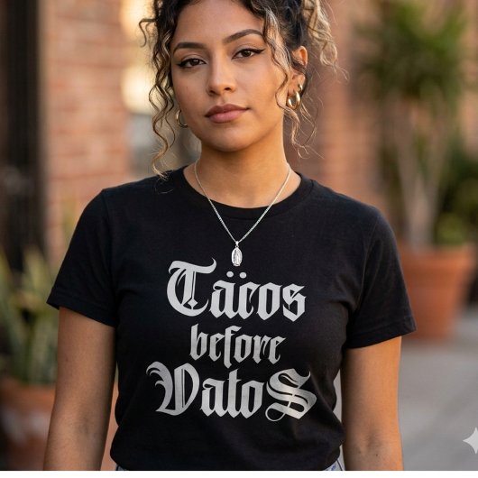 タコスが先 funny shirt tシャツ
