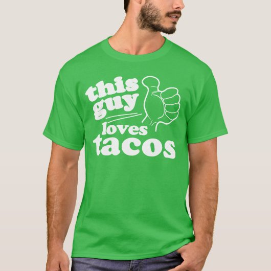 タコスが大好きな男か女の子 Tシャツ (正面)