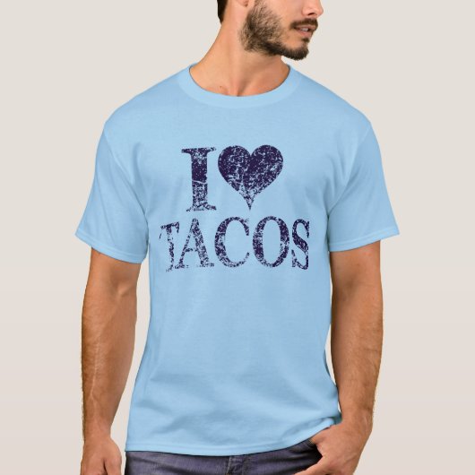 タコスが大好き - タコスが好きな人 Tシャツ (正面)