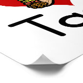 タコスが大好き(ハート) ポスター (角)