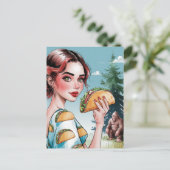 タコスが森で悲しいサスカッチ ポストカード (スタンド正面)